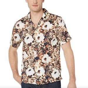 New John Varvatos Collection Mens Danny Yellow floral size M